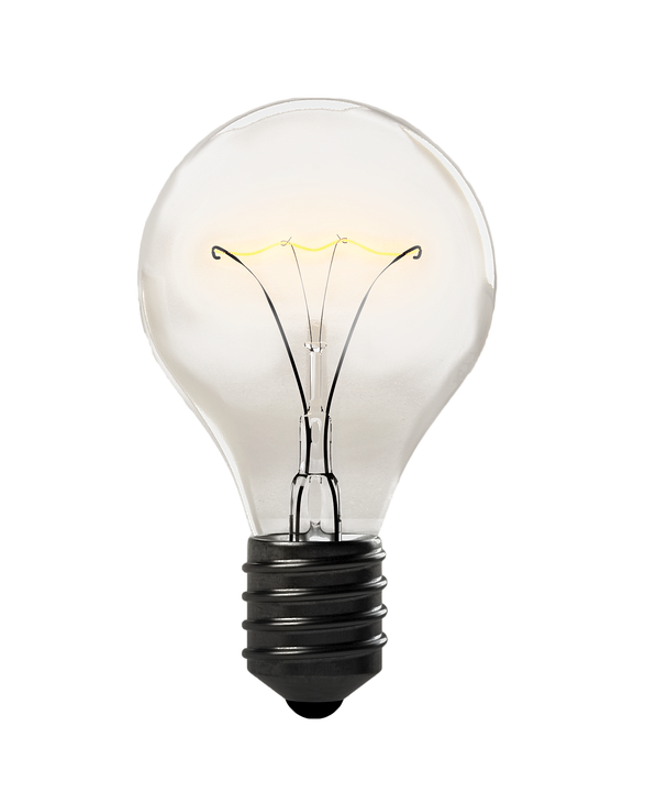 Glowing Incandescent Bulb PNG