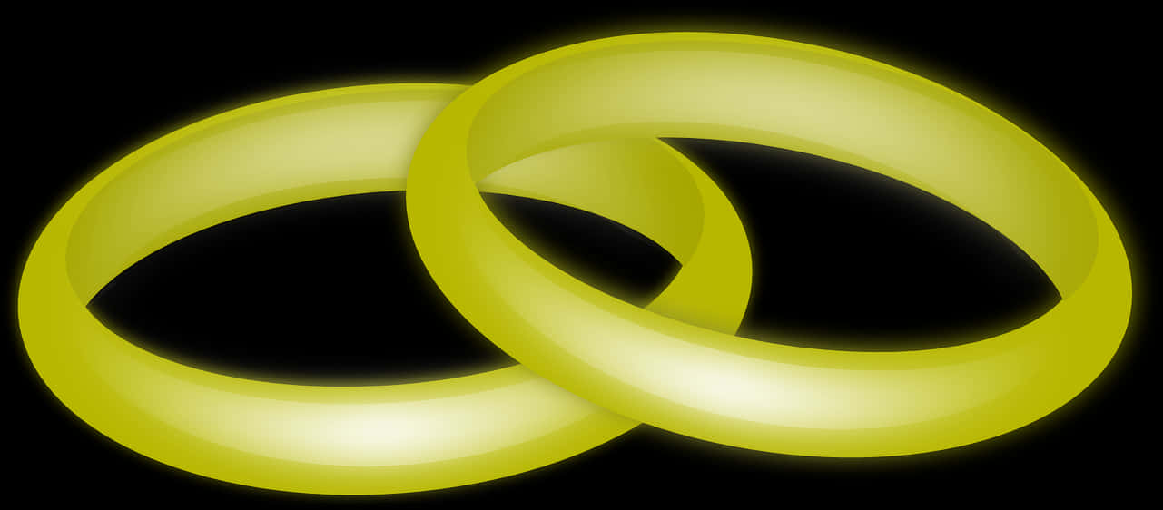 Glowing Interlocked Rings Graphic PNG