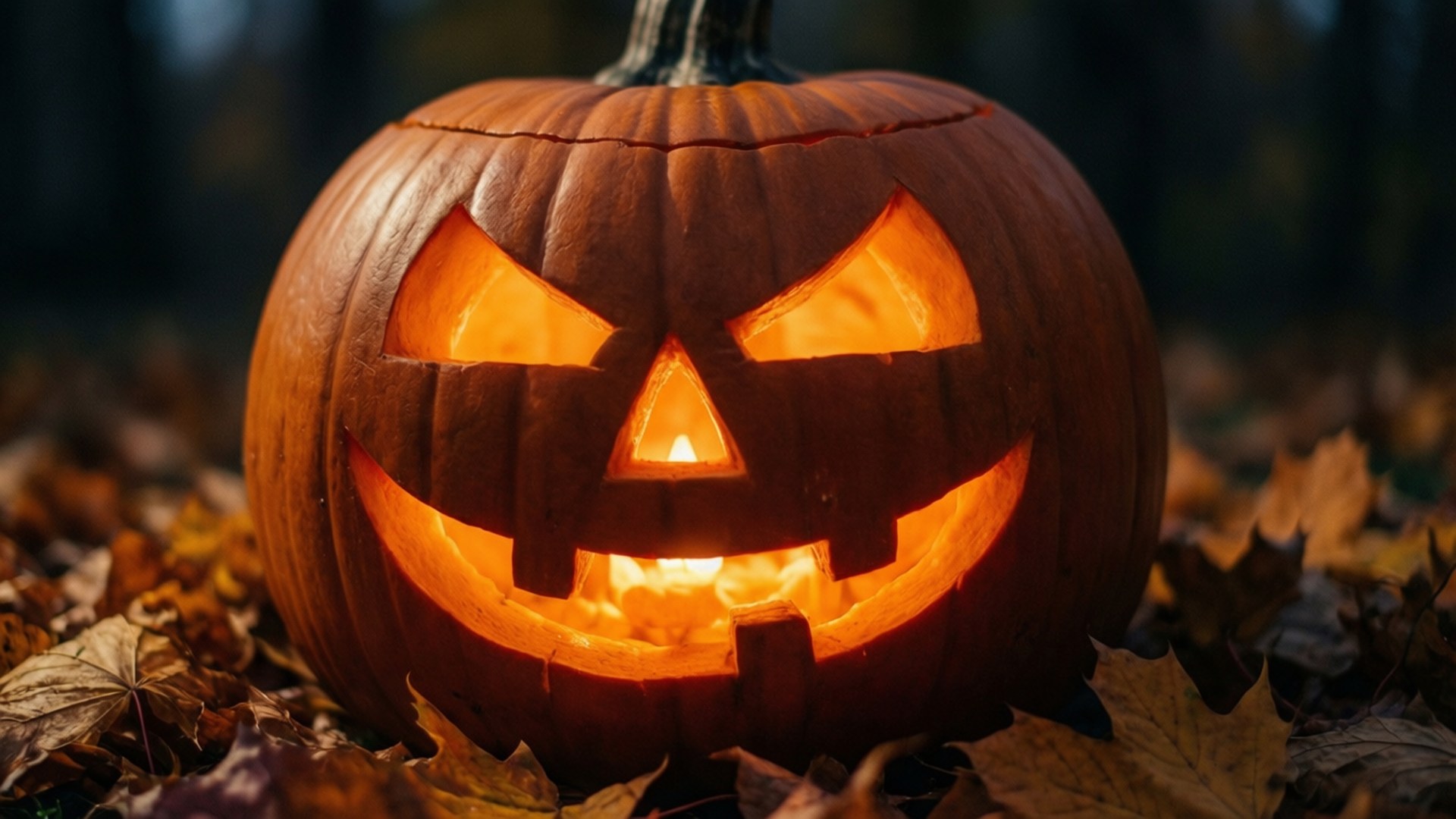 Jack-o'-Lantern Lumineux Fonds d'écran