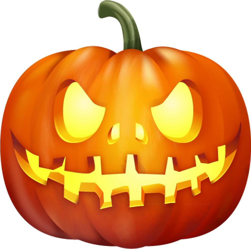 Glowing Jack O Lantern Emoji PNG