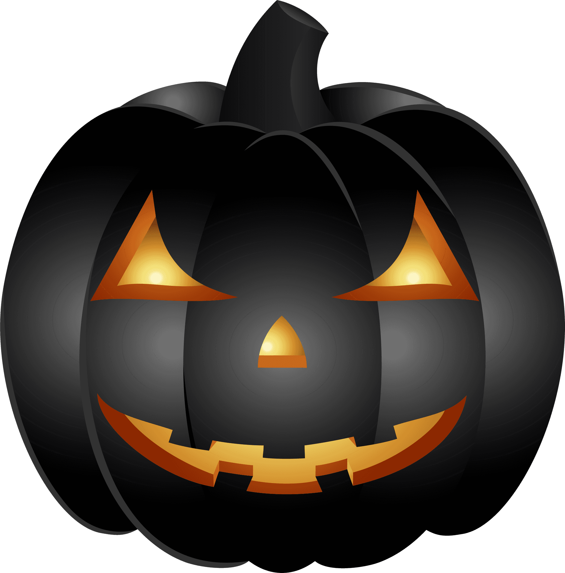 Glowing Jack O Lantern Face PNG