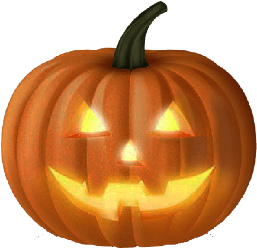 Glowing Jack O Lantern Halloween PNG