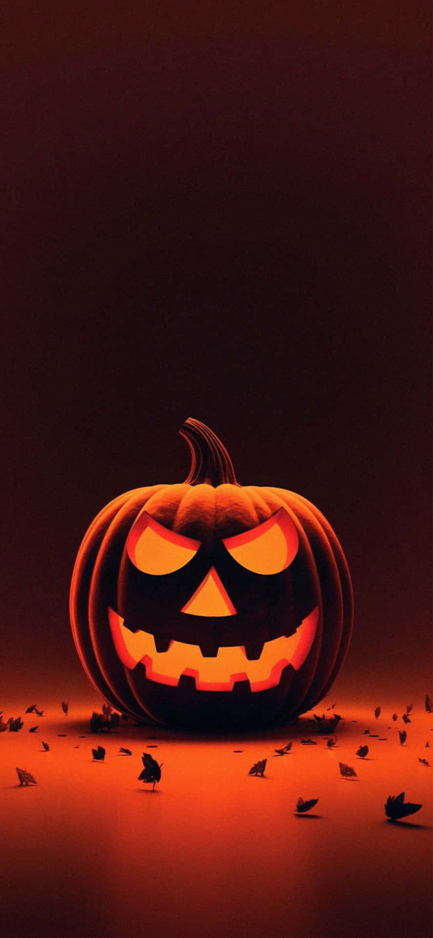 Glowing Jack O Lantern Halloween Vibe Wallpaper