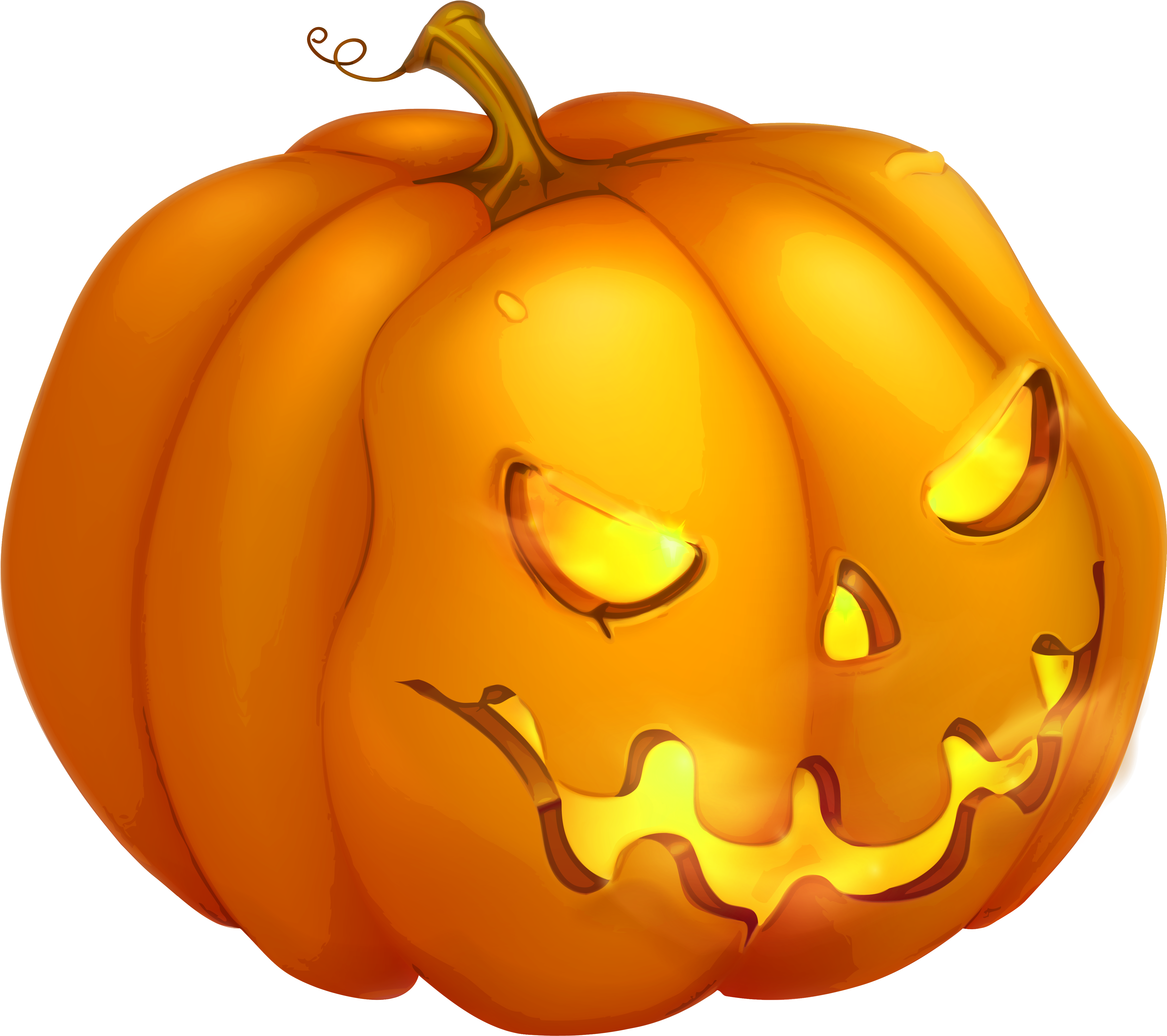 Glowing Jack O Lantern Illustration PNG