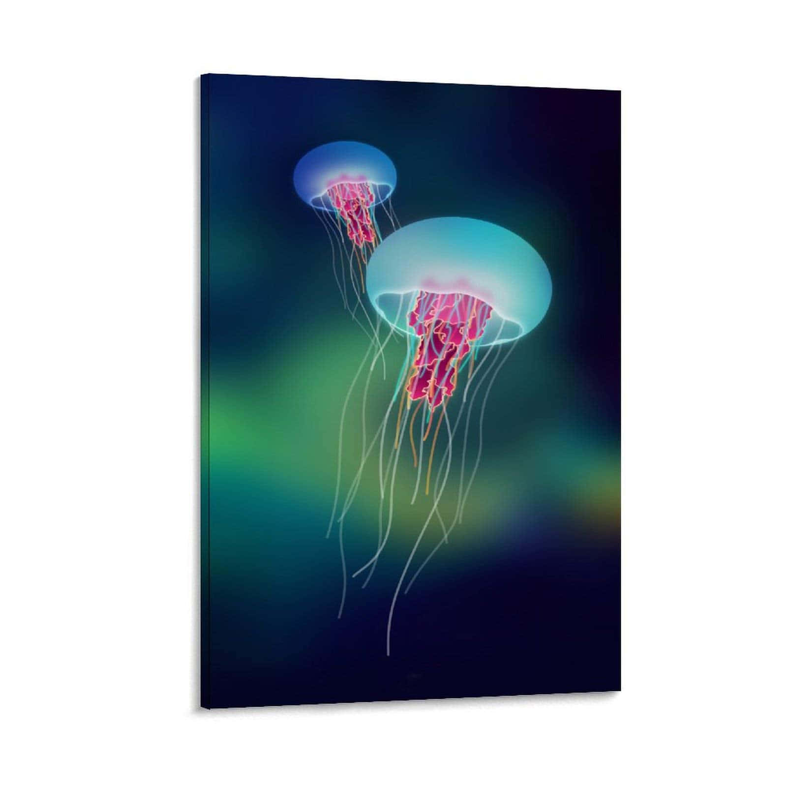 Glowing Jellyfish Art Print Wallpaper