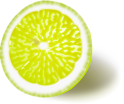 Glowing Lemon Slice PNG