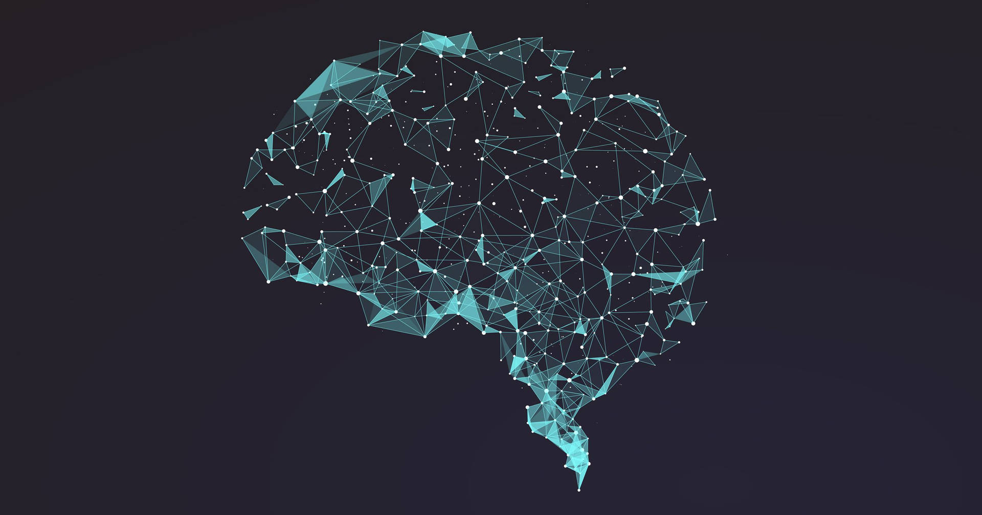 Lys Blå Glødende Cerebrale Cortex Mønstre Wallpaper