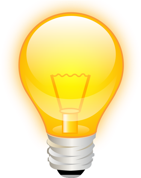 Glowing Light Bulb Idea Concept PNG