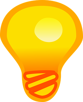 Glowing Lightbulb Graphic PNG