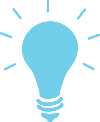 Glowing Lightbulb Icon PNG