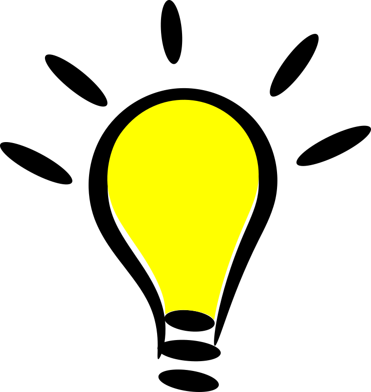 Glowing Lightbulb Icon PNG