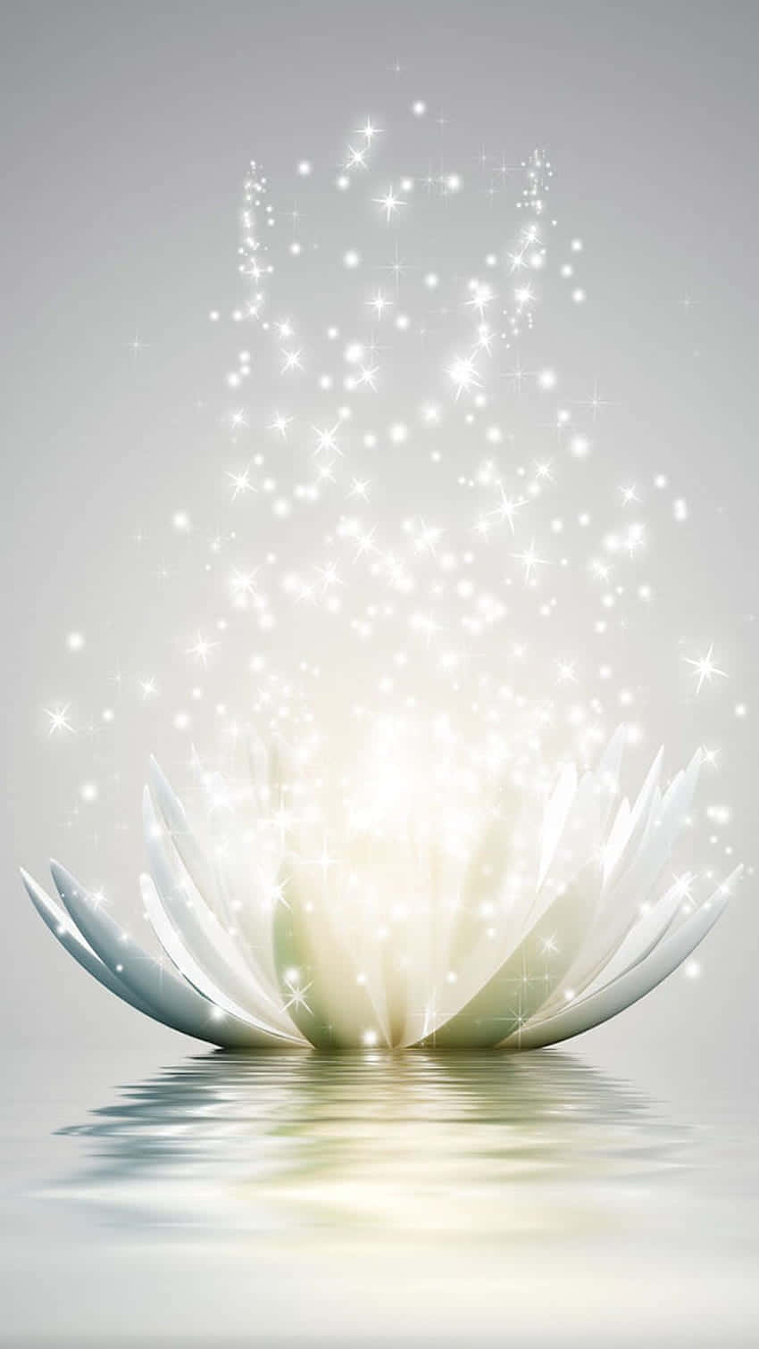 Glowing Lotus Magic Light Wallpaper