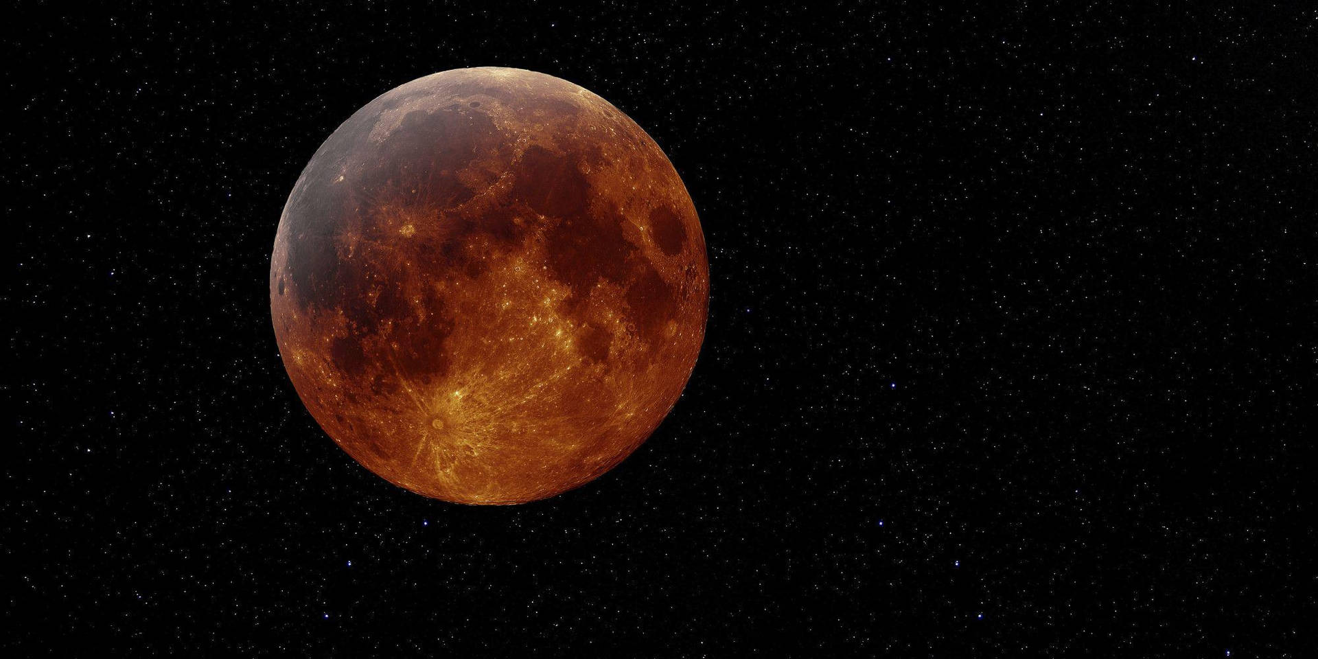 Eclissi Lunare Incandescente Sfondo