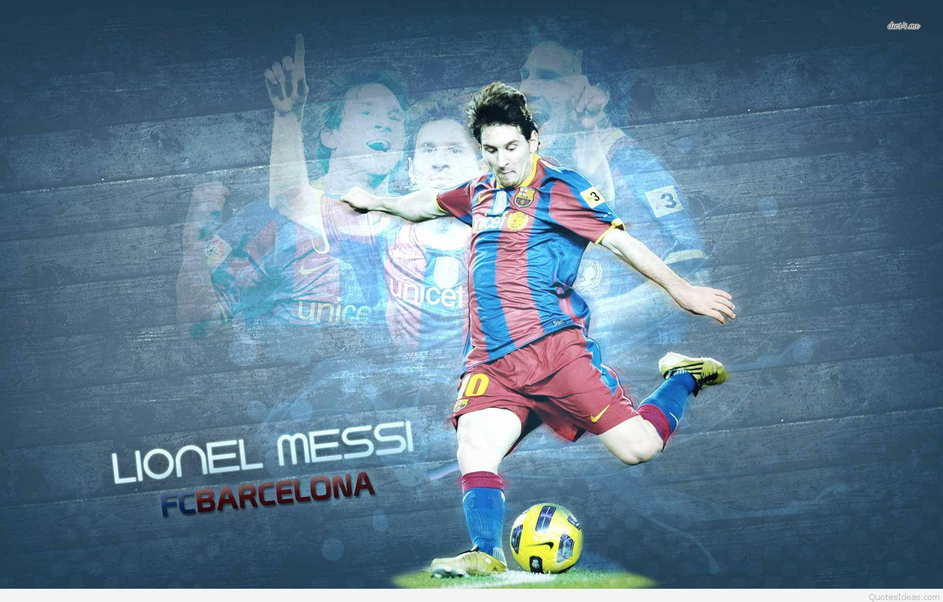 Glowing Messi Barcelona Graphic Wallpaper