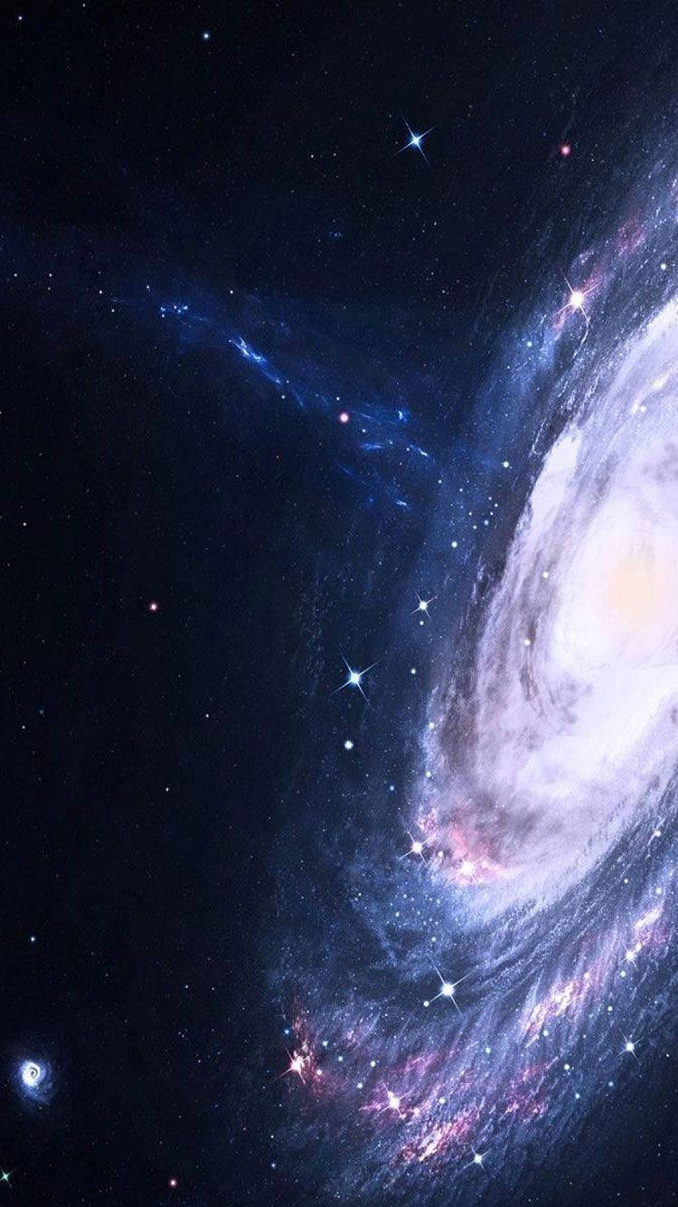 Glowing Milky Way Space Iphone Wallpaper