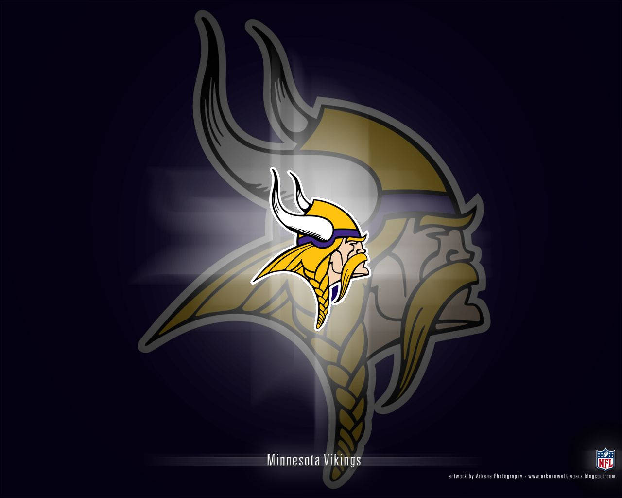 Glowing Minnesota Vikings Symbol Wallpaper