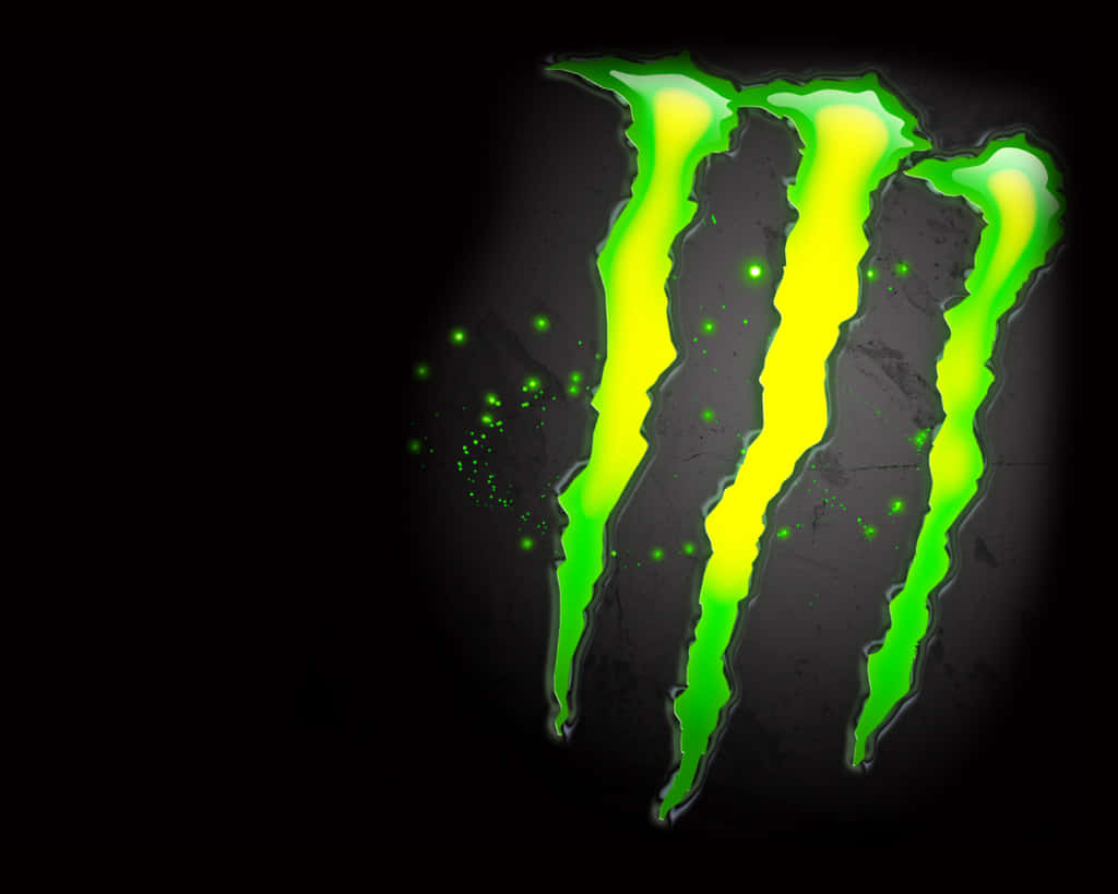 Glowing Monster Energy Logo Wallpaper