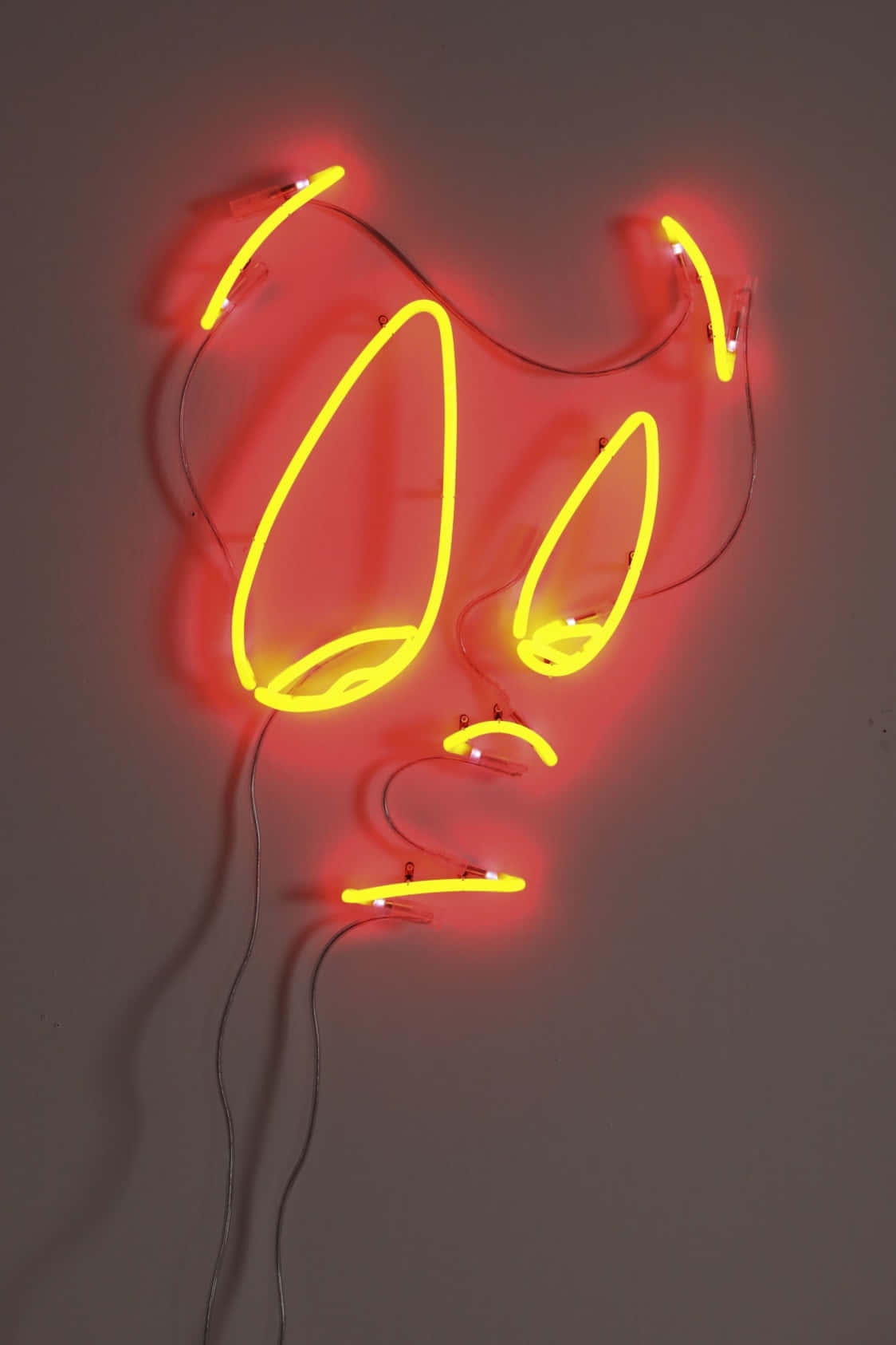 Glowing Neon Abstract Art Wallpaper