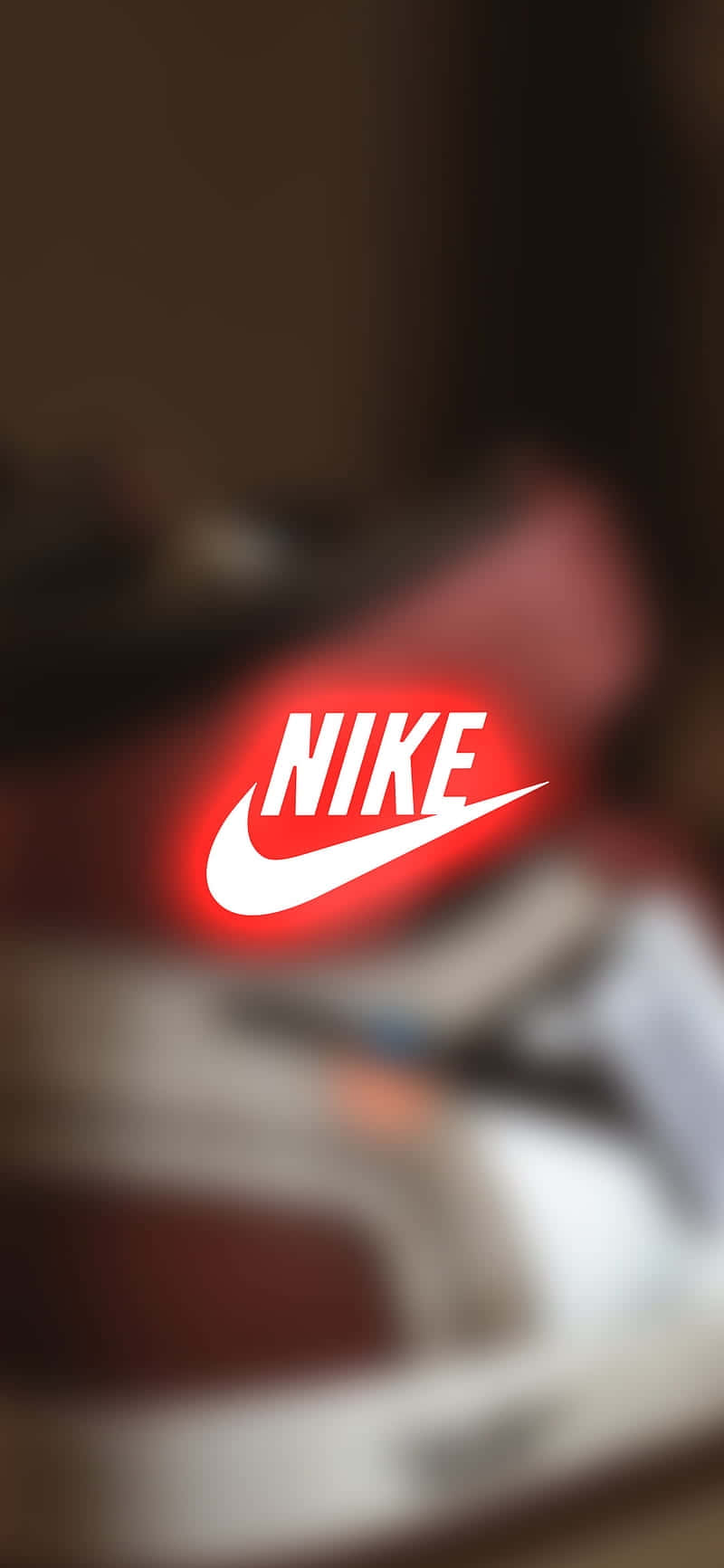 Glowing Nike Logo Aesthetic Wallpaper