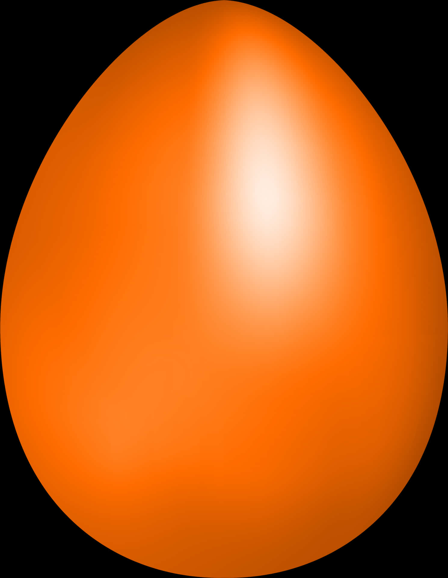 Glowing Orange Egg Illustration PNG