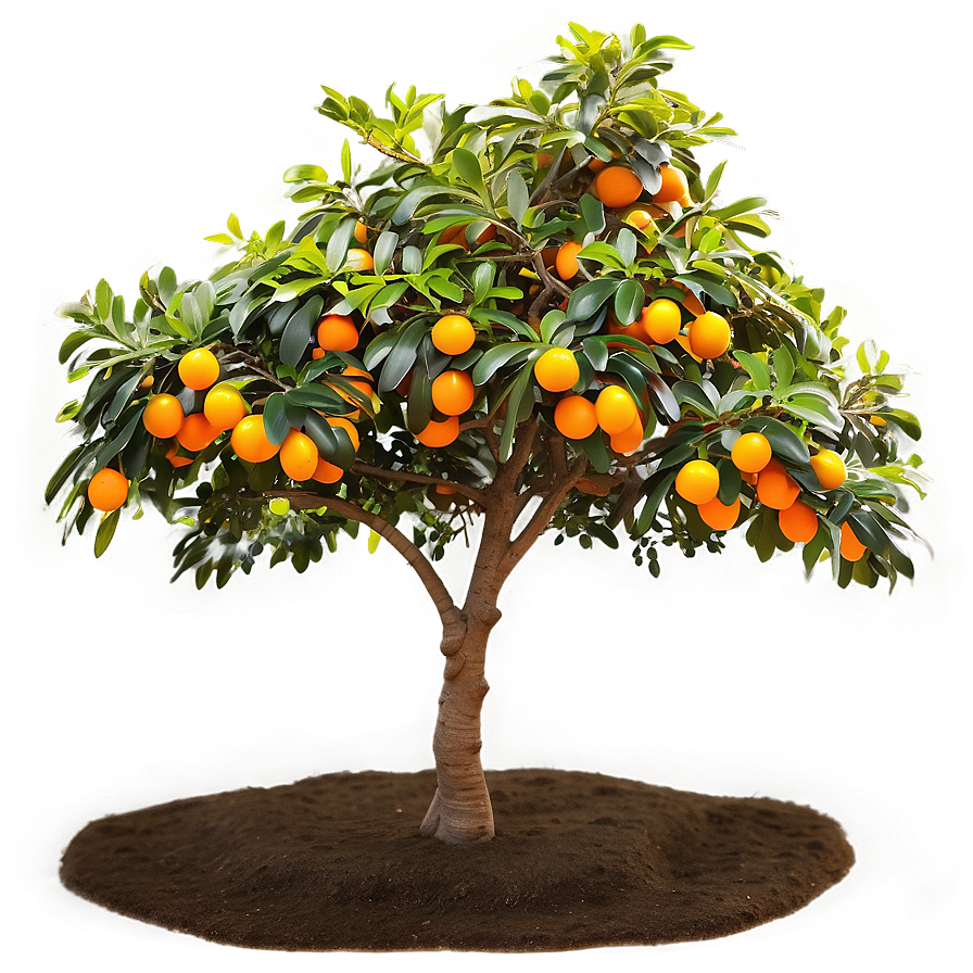 Glowing Orange Tree Png 06132024 PNG