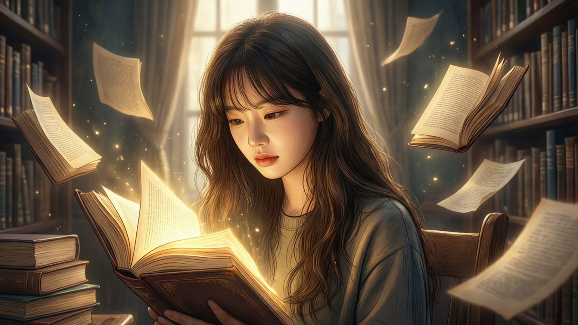 Pembaca Halaman Bersinar Wallpaper