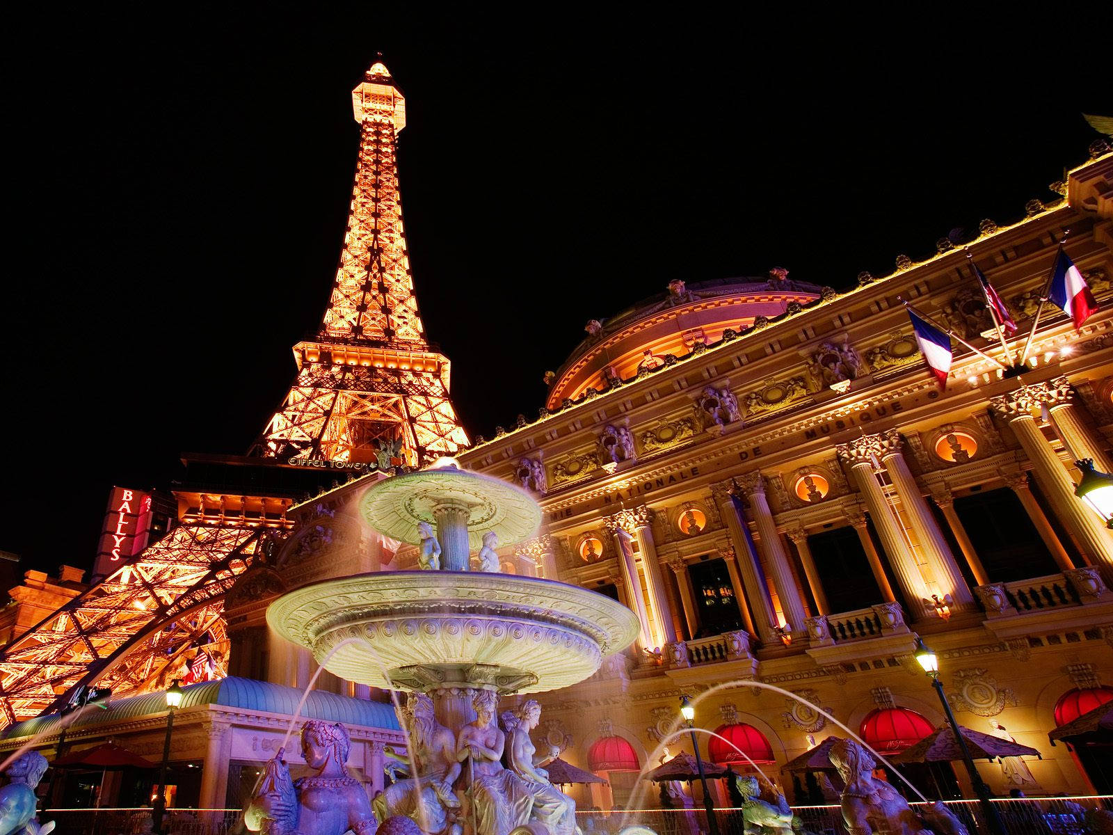 Glowing Paris Las Vegas Wallpaper