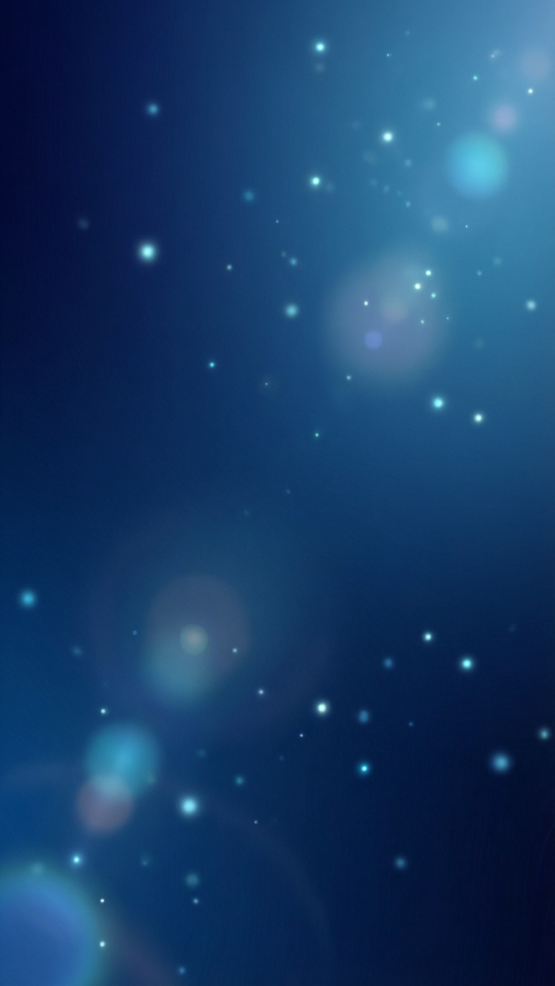 Glødende partikler gradient Wallpapers — Mørkeblå gradient med svævende glødende partikler.