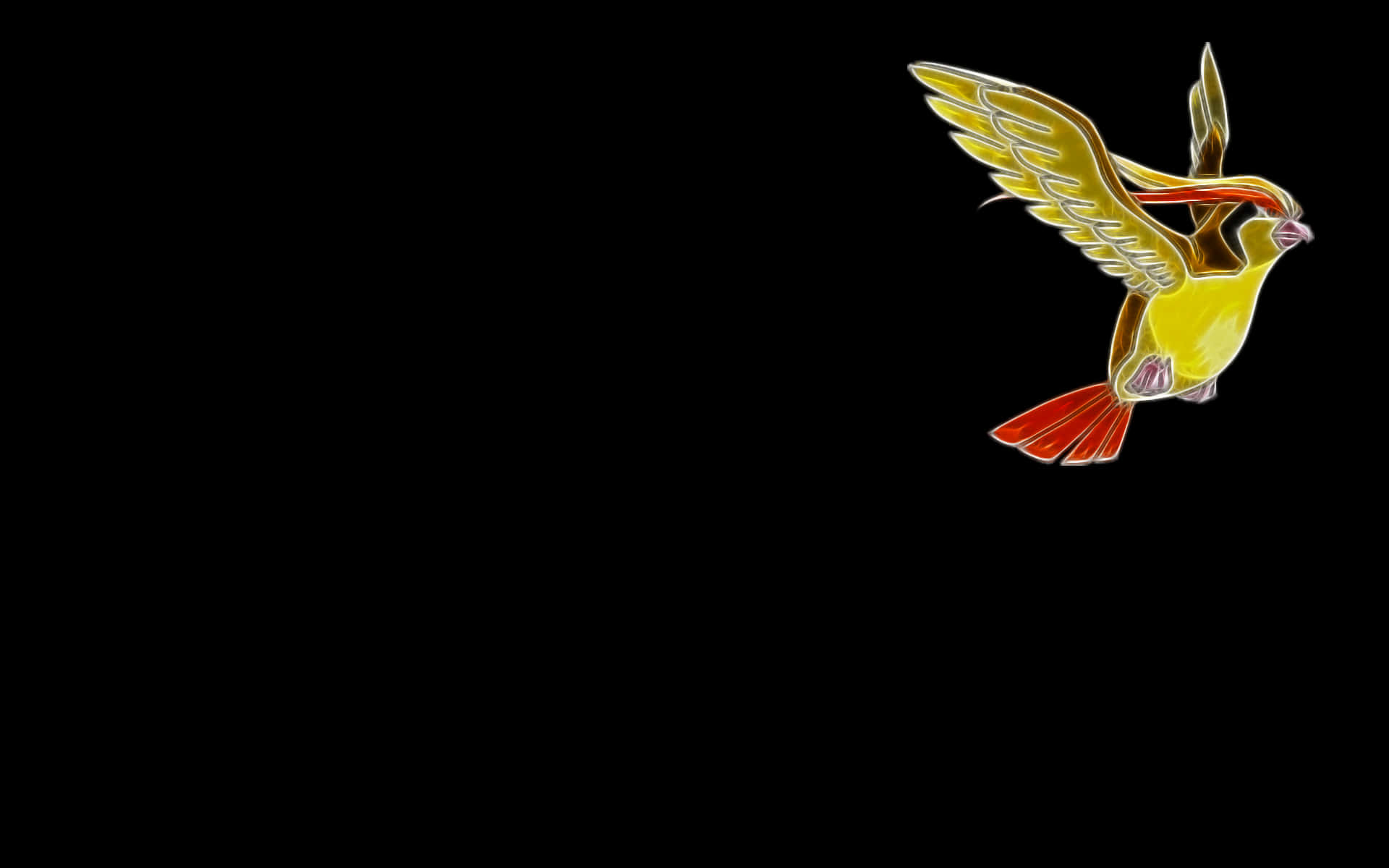 Glowing Pidgeotto Flying Wallpaper