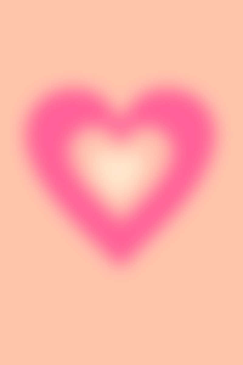 Glowing Pink Heart Aura Wallpaper