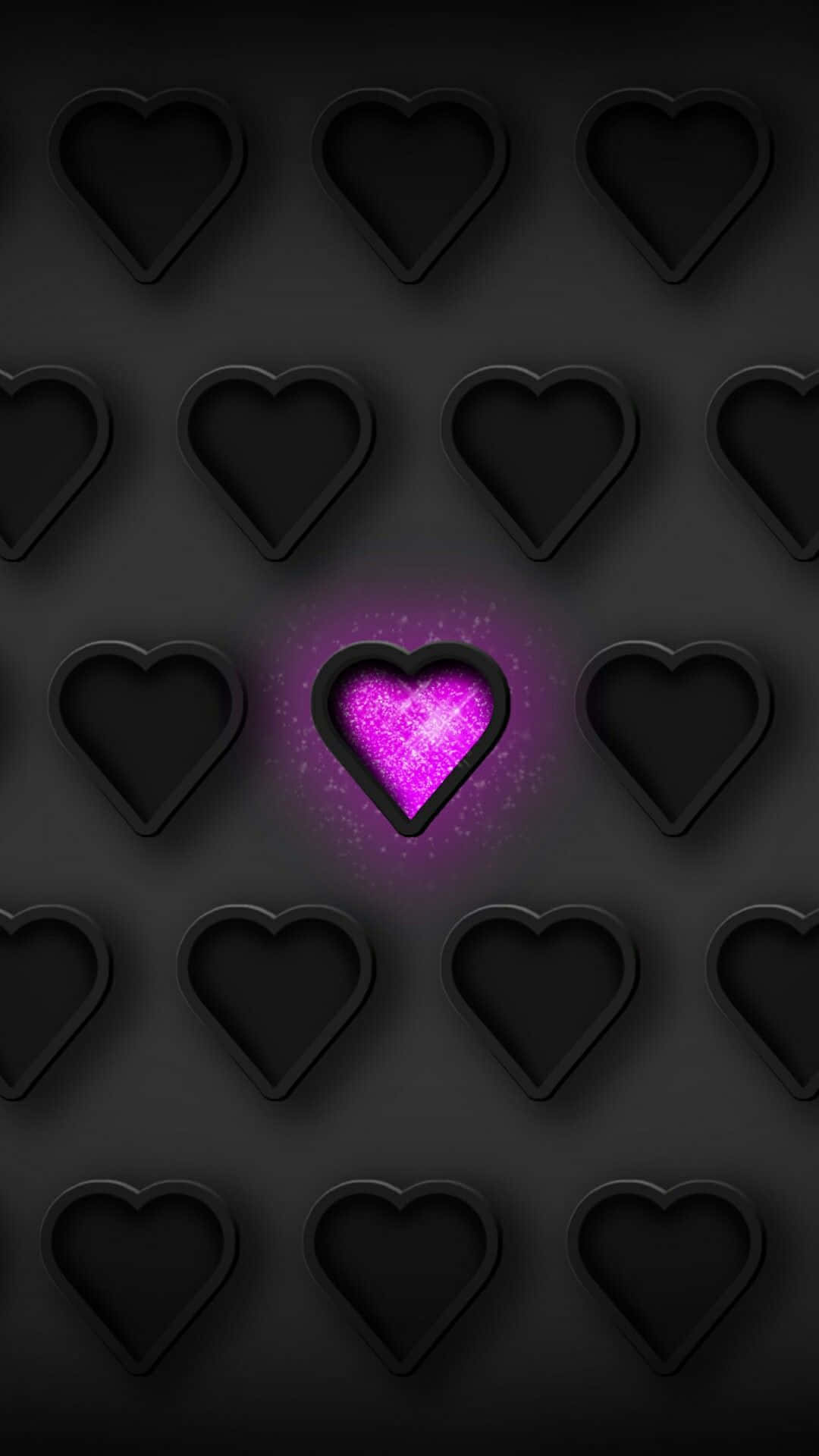 Glowing Pink Heart Background