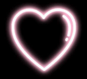 Glowing Pink Neon Heart PNG