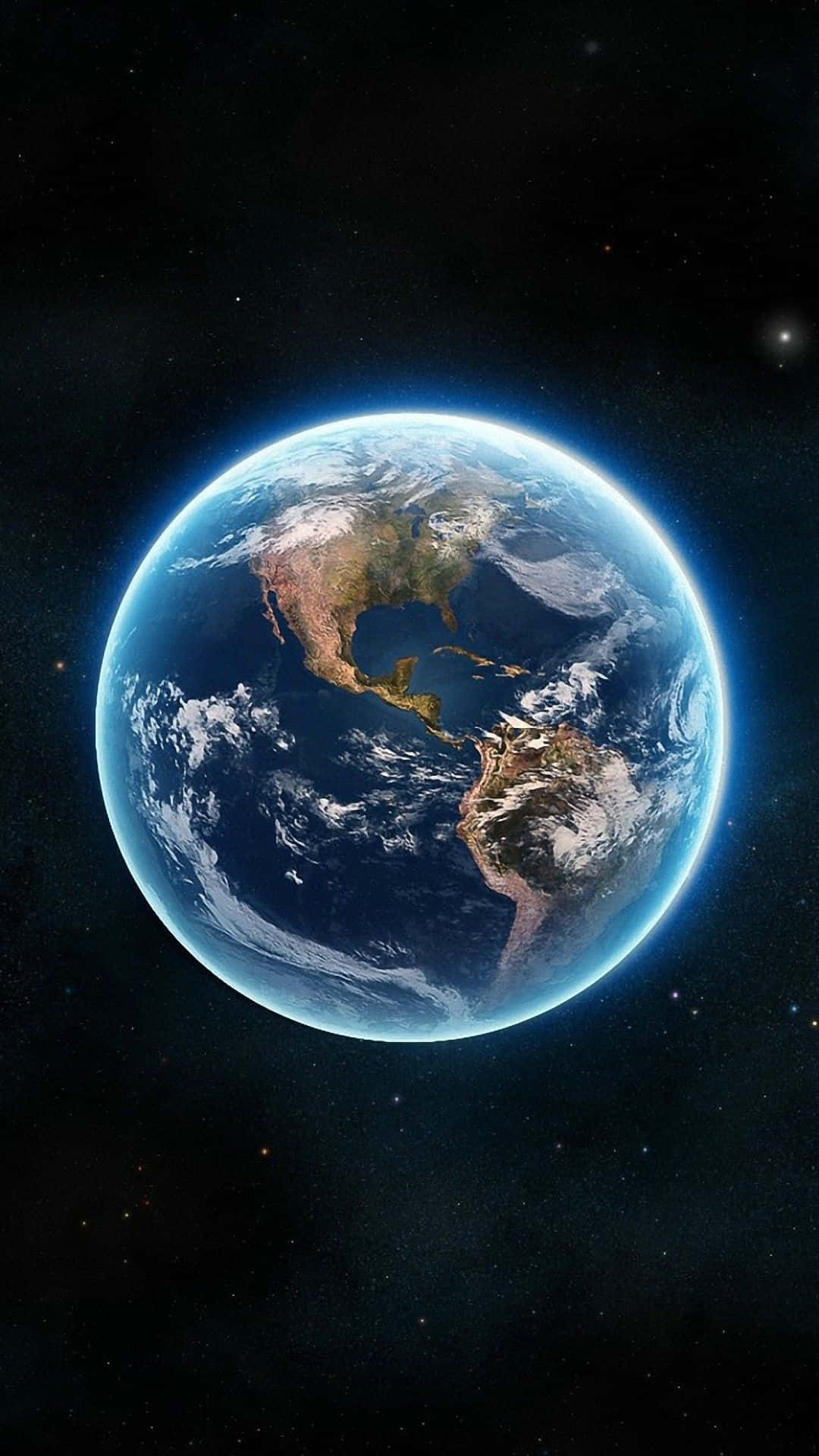 Glowing Planet Earth Original Iphone 5s Wallpaper