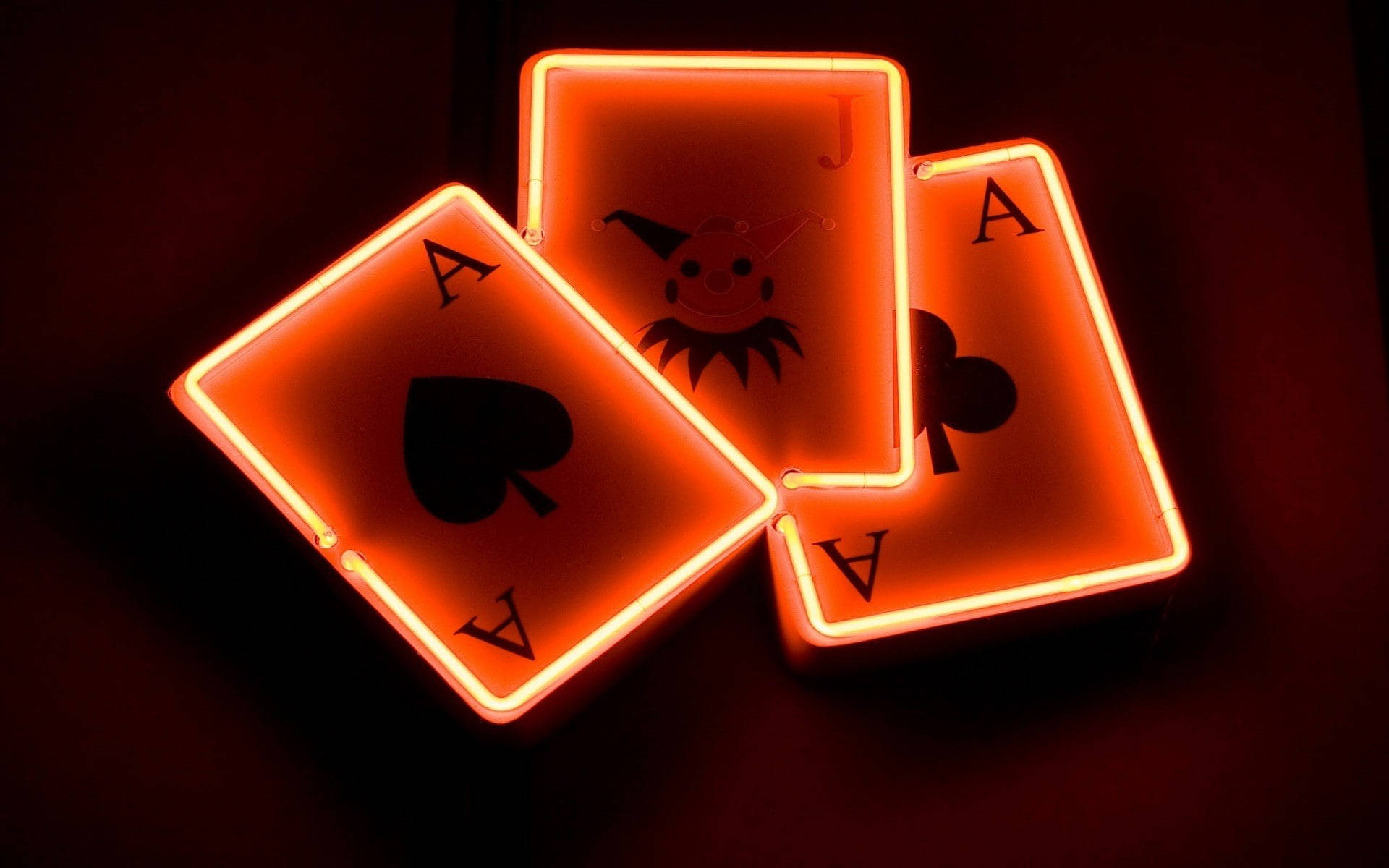 Download Glowing Playing Cards Wallpaper 