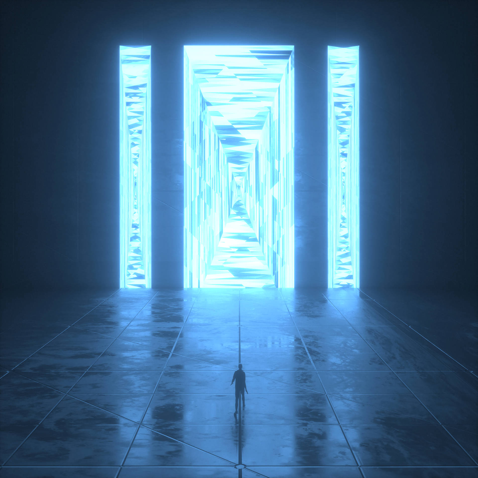 Glowing Portal Illusion Wallpaper