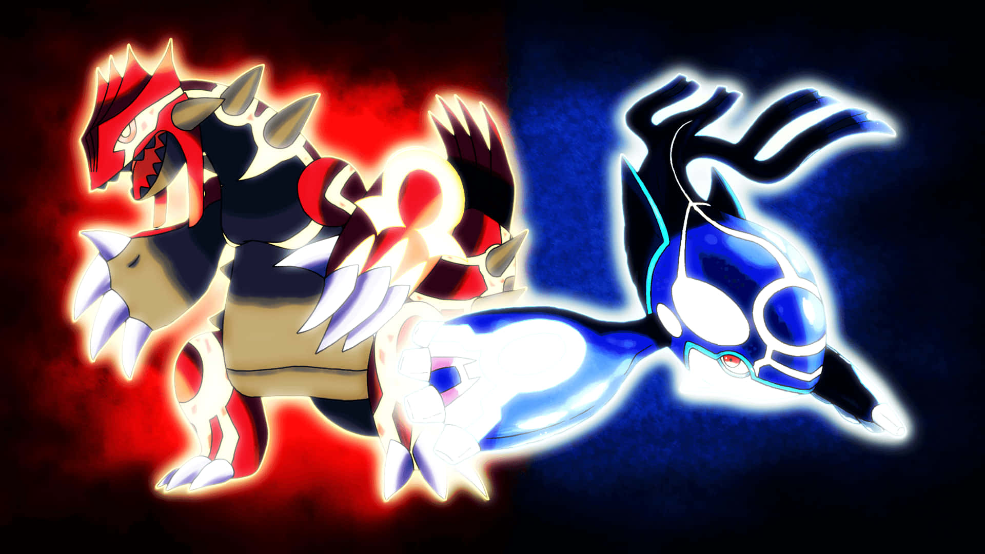 Shiny Mega Rayquaza vs Shiny Primal Groudon and Kyogre 
