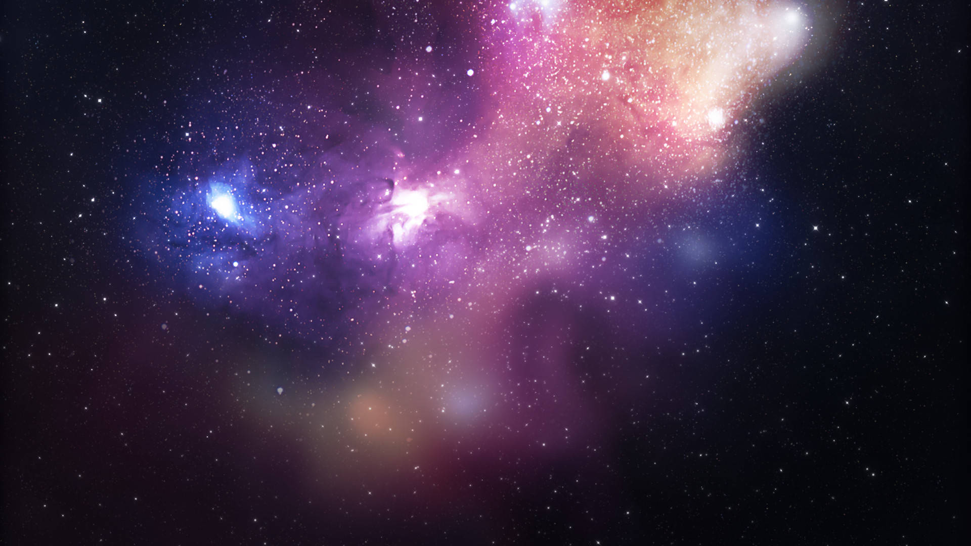 Glowing Purple Galaxy In Space Universal Wallpaper