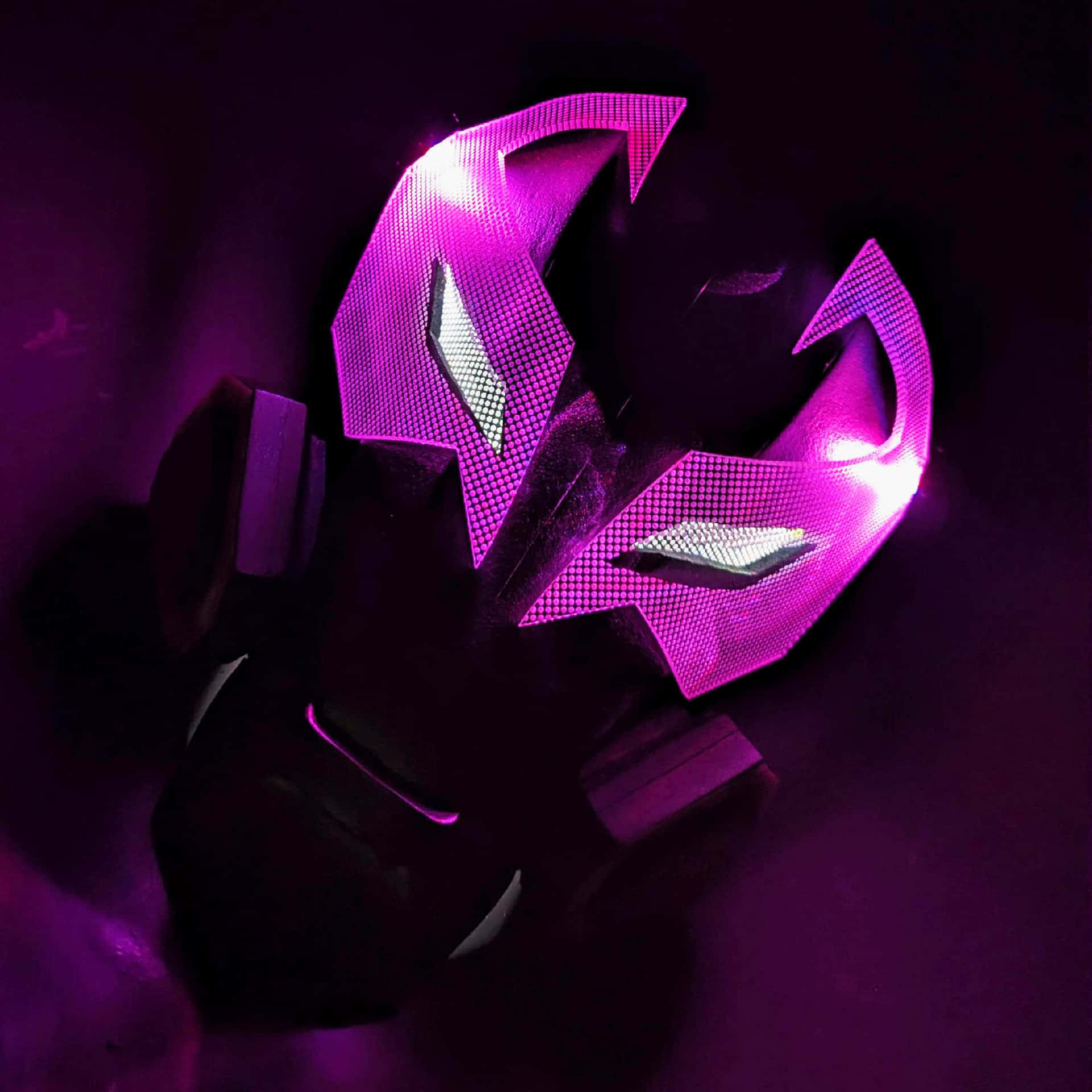 Glowing Purple Mask Art Wallpaper