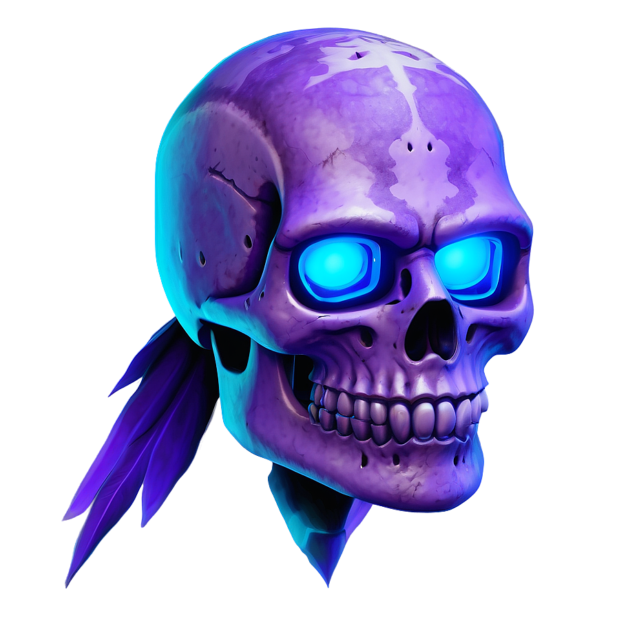 Glowing Purple Skull Trooper Graphic Png Can16 PNG