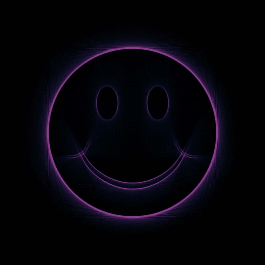 Glowing Purple Smiley Face Wallpaper