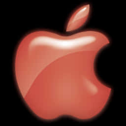 Glowing Red Apple Logo PNG