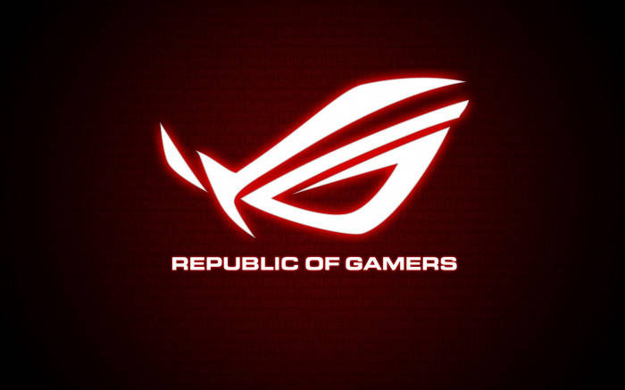 Glowing Red Asus Rog Logo