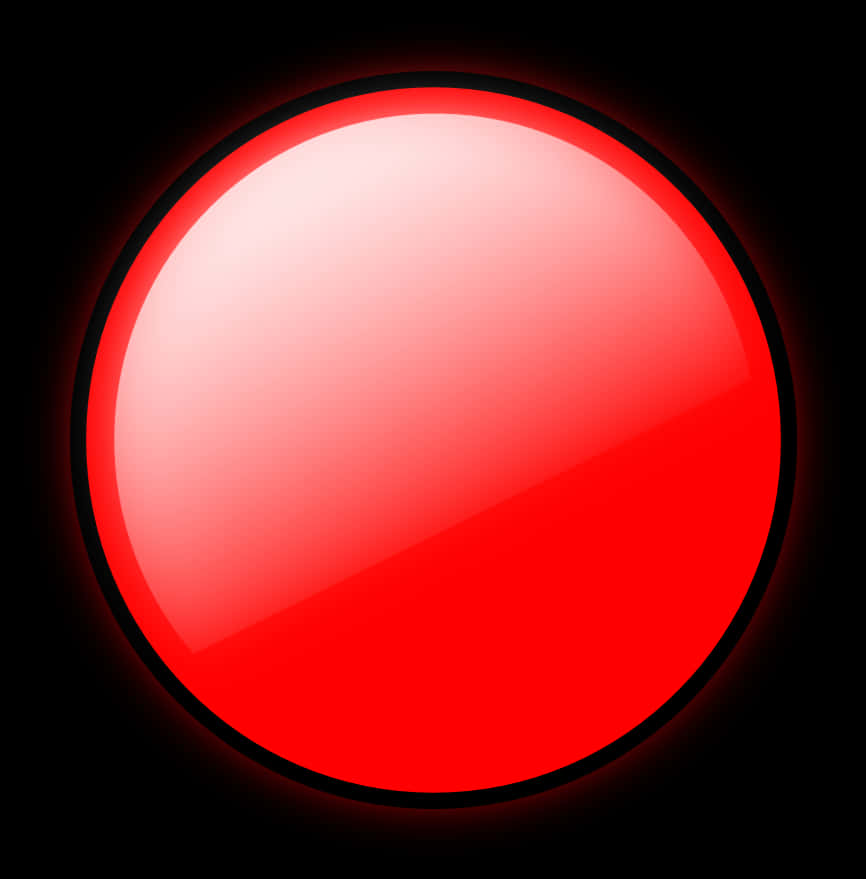 Glowing Red Button PNG