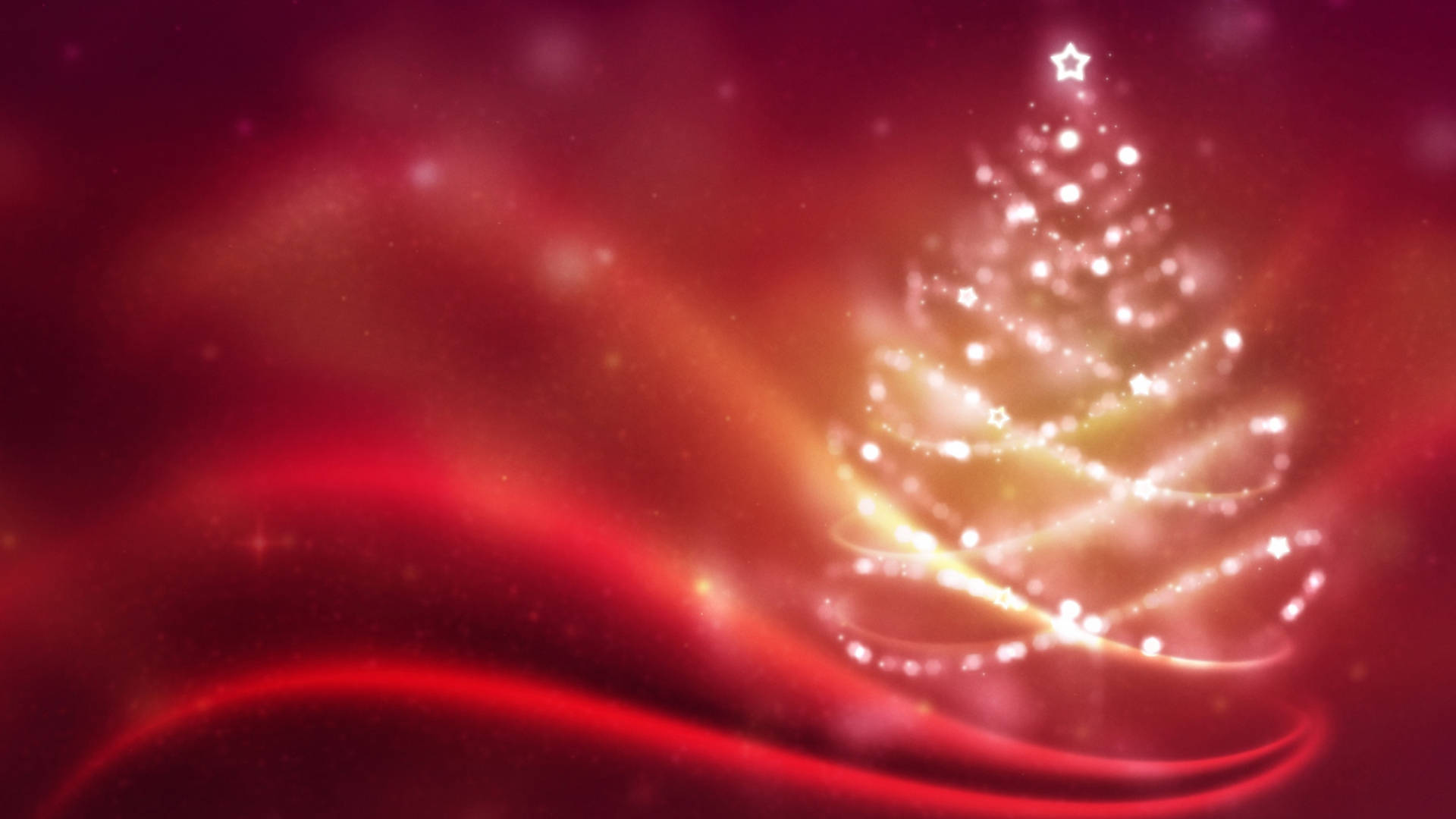 Glowing Red Christmas Background
