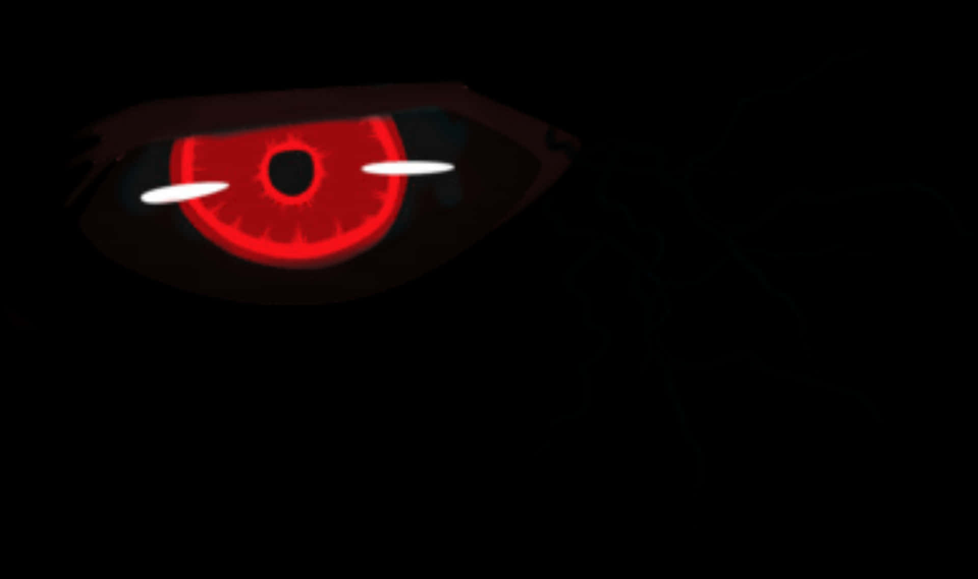 Glowing Red Eyein Darkness PNG