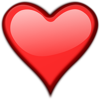 Glowing Red Heart PNG