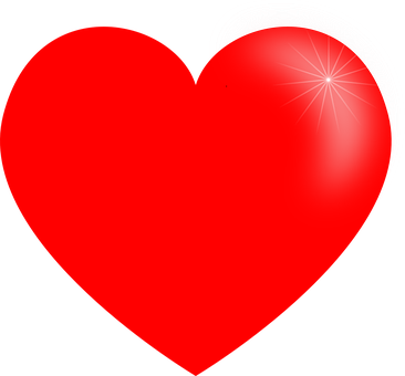 Glowing Red Heart Graphic PNG