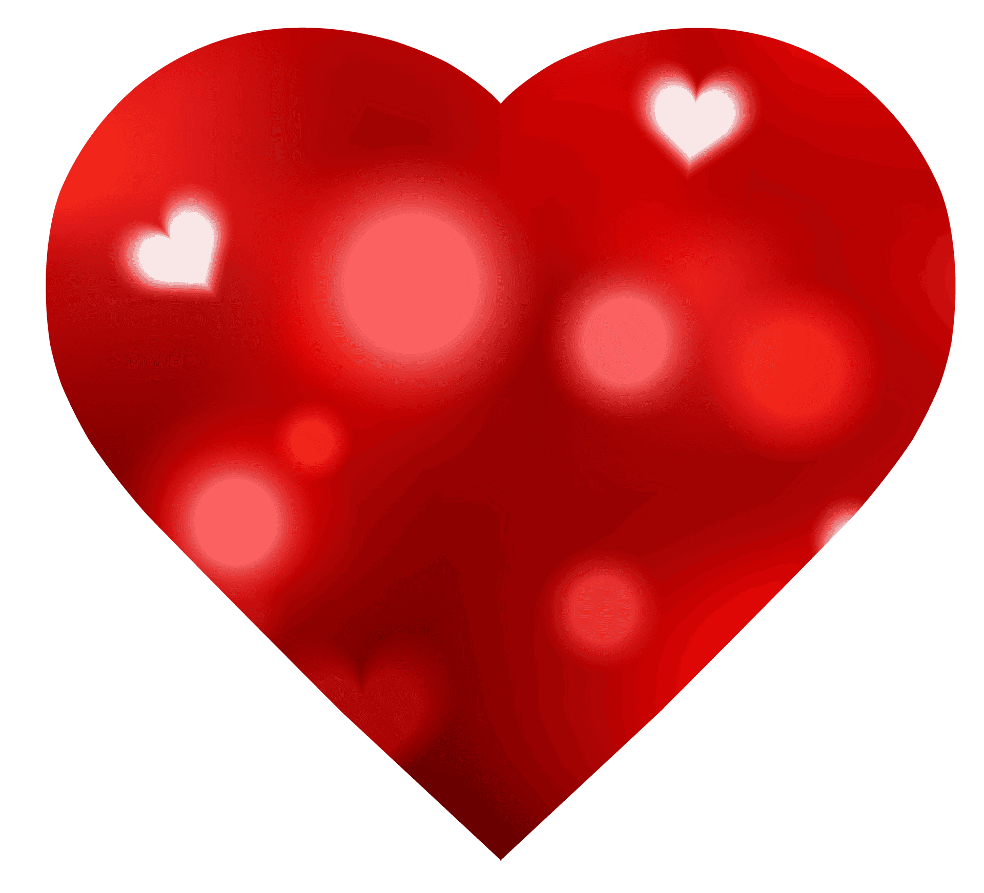 Glowing Red Heart Graphic PNG