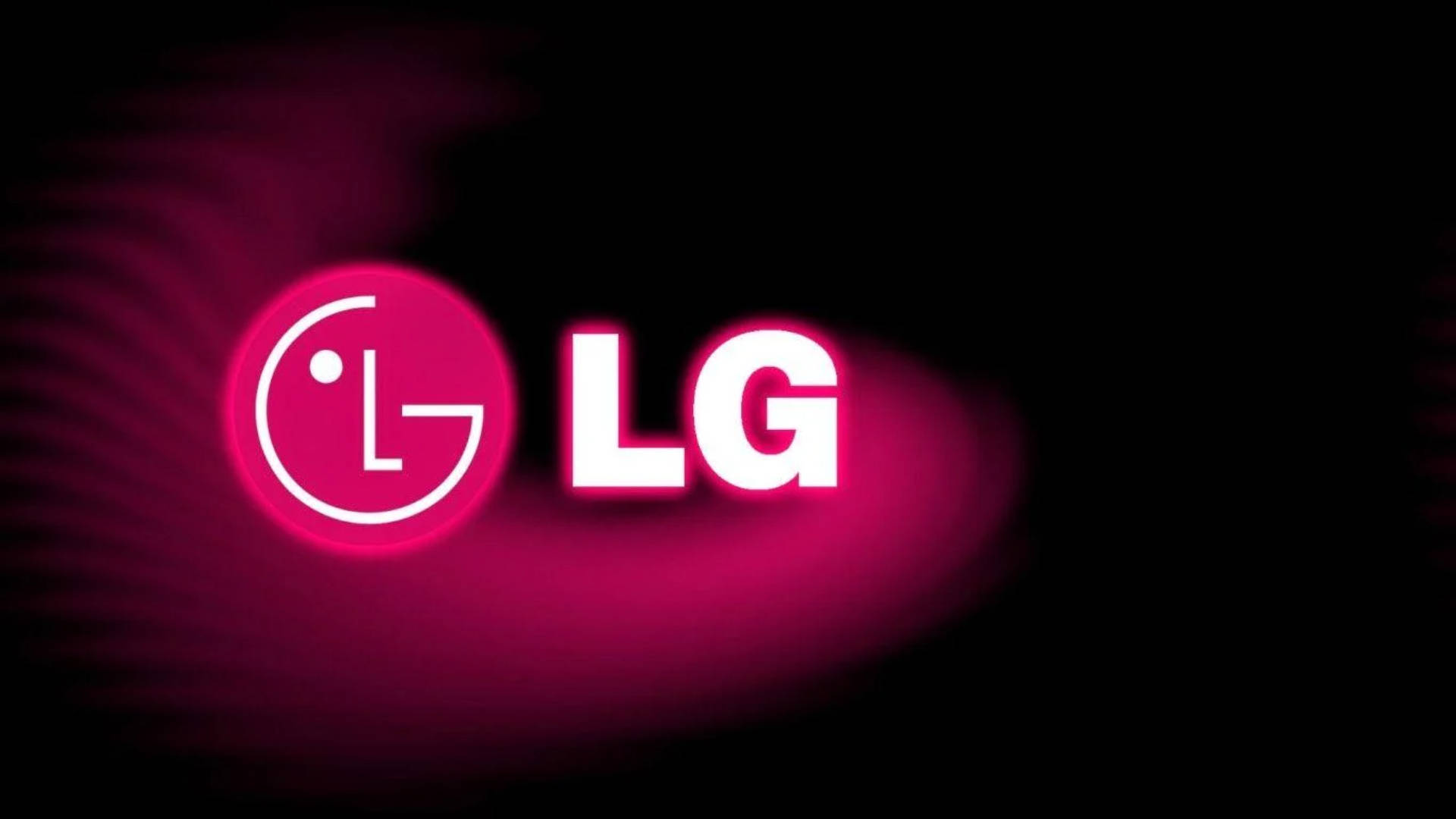Glowing Red LG TV Logo Wallpaper