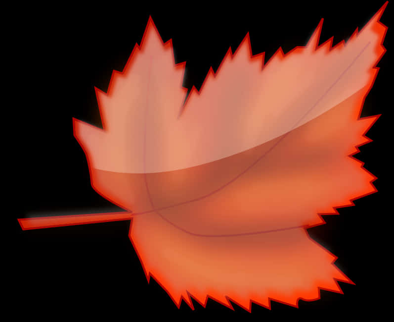 Glowing Red Maple Leaf Clipart PNG